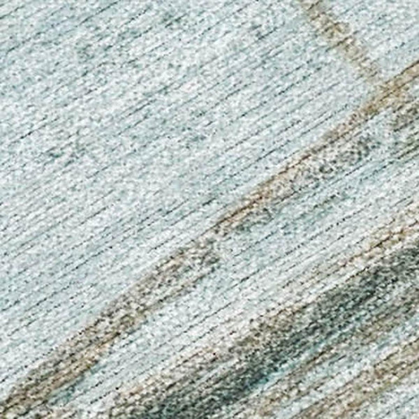 HomeRoots 5' Teal Blue and Gold Nautical Area Rug – Stylish, Durable, Washable for Indoor and Outdoor Spaces 10' X 14' 631046