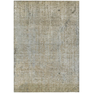 HomeRoots 5' Abstract Beige and Ivory Indoor Outdoor Area Rug - Durable, Washable, Modern Style for Any Space 8' X 10' 631056