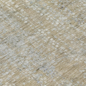 HomeRoots 5' Abstract Beige and Ivory Indoor Outdoor Area Rug - Durable, Washable, Modern Style for Any Space 10' X 14' 631058