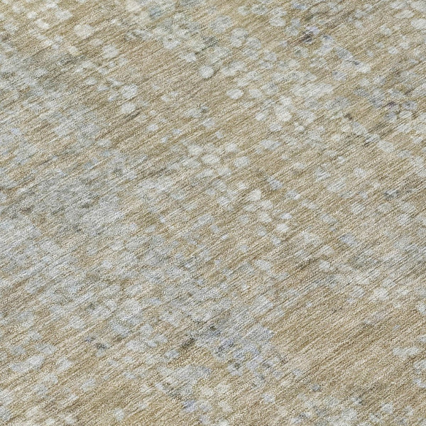 HomeRoots 5' Abstract Beige and Ivory Indoor Outdoor Area Rug - Durable, Washable, Modern Style for Any Space 10' X 14' 631058