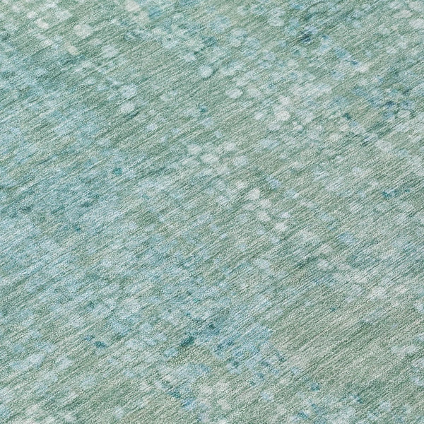 HomeRoots 5' Teal Blue and Ivory Abstract Area Rug - Stylish, Washable, Perfect for Indoor and Outdoor Spaces 5' X 8' 631072