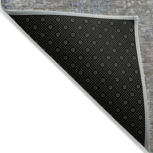 HomeRoots 5' Stylish Taupe and Ivory Abstract Washable Area Rug for Indoor and Outdoor Spaces, Durable Design 5' X 8' 631078