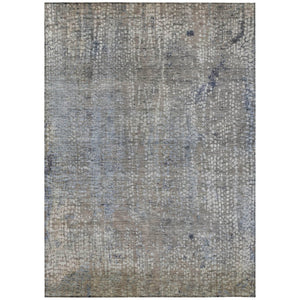 HomeRoots 5' Stylish Taupe and Ivory Abstract Washable Area Rug for Indoor and Outdoor Spaces, Durable Design 8' X 10' 631080