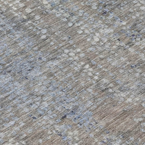 HomeRoots 5' Stylish Taupe and Ivory Abstract Washable Area Rug for Indoor and Outdoor Spaces, Durable Design 8' X 10' 631080