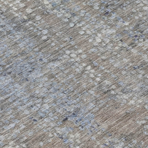 HomeRoots 5' Stylish Taupe and Ivory Abstract Washable Area Rug for Indoor and Outdoor Spaces, Durable Design 9' X 12' 631081