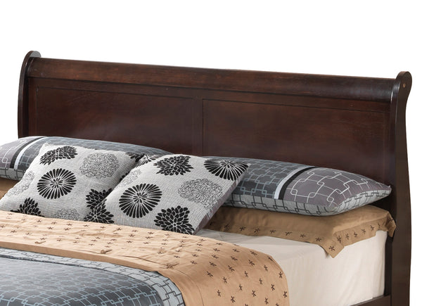 English Elm Charming Traditional Full Bed Frame with Warm Finish, Durable Particle Board Construction, 44"H x 61"W x 84"D Cappuccino 77 L x 6 W x 3 H B078S00330