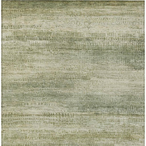 HomeRoots 5' Artichoke Green and Beige Abstract Rug - Stylish, Washable Indoor-Outdoor Area Rug for Every Space 8' X 10' 631110