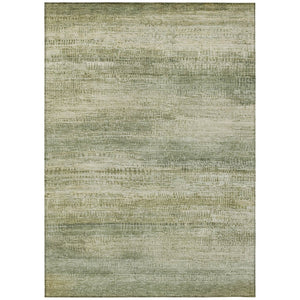 HomeRoots 5' Artichoke Green and Beige Abstract Rug - Stylish, Washable Indoor-Outdoor Area Rug for Every Space 9' X 12' 631111