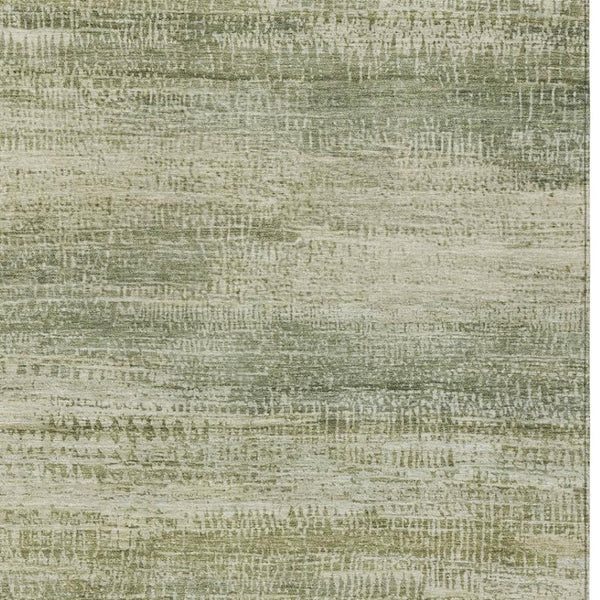 HomeRoots 5' Artichoke Green and Beige Abstract Rug - Stylish, Washable Indoor-Outdoor Area Rug for Every Space 9' X 12' 631111