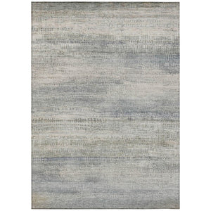 HomeRoots 5' Contemporary Linen and Beige Abstract Washable Area Rug for Indoor and Outdoor Spaces 5' X 8' 631114