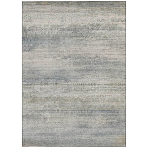 HomeRoots 5' Contemporary Linen and Beige Abstract Washable Area Rug for Indoor and Outdoor Spaces 8' X 10' 631116