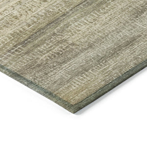 HomeRoots 5' Durable Taupe and Beige Abstract Area Rug for Indoor and Outdoor Use – Easy Care and Stylish Design 8' Round 631121