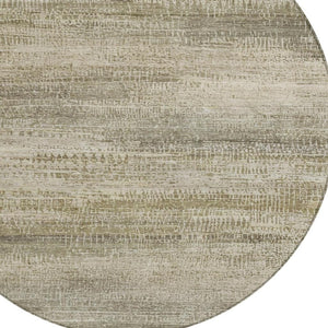 HomeRoots 5' Durable Taupe and Beige Abstract Area Rug for Indoor and Outdoor Use – Easy Care and Stylish Design 8' Round 631121