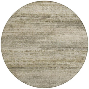 HomeRoots 5' Durable Taupe and Beige Abstract Area Rug for Indoor and Outdoor Use – Easy Care and Stylish Design 8' Round 631121