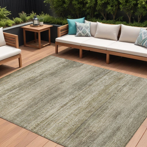 HomeRoots 5' Durable Taupe and Beige Abstract Area Rug for Indoor and Outdoor Use – Easy Care and Stylish Design 10' X 14' 631124