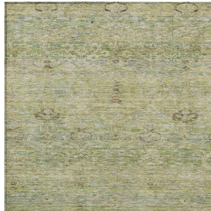 HomeRoots 5' Timeless Green and Gold Oriental Washable Area Rug for Indoor and Outdoor Elegance and Durability 8' X 10' 631128