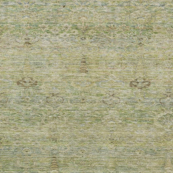 HomeRoots 5' Timeless Green and Gold Oriental Washable Area Rug for Indoor and Outdoor Elegance and Durability 9' X 12' 631129
