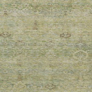 HomeRoots 5' Timeless Green and Gold Oriental Washable Area Rug for Indoor and Outdoor Elegance and Durability 10' X 14' 631130