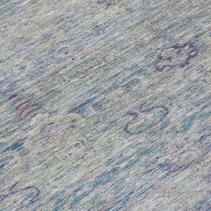 HomeRoots 5' Timeless Plum and Silver Oriental Area Rug - Durable, Washable Design for Indoor & Outdoor Use 5' X 8' 631132
