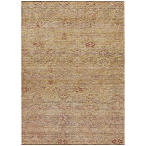 HomeRoots 5' Coral and Copper Oriental Washable Area Rug – Durable, Stylish & Easy-Care for Indoor/Outdoor Use 5' X 8' 631144