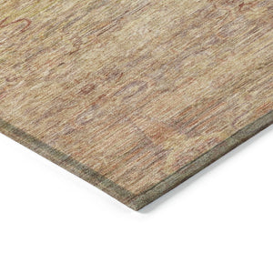 HomeRoots 5' Coral and Copper Oriental Washable Area Rug – Durable, Stylish & Easy-Care for Indoor/Outdoor Use 8' Round 631145