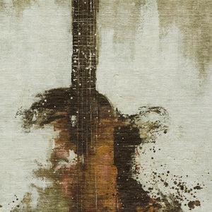 HomeRoots 5' Abstract Washable Area Rug in Rich Brown, Copper & Charcoal - Durable for Indoor & Outdoor Use 9' X 12' 631153