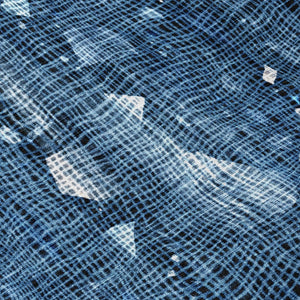 HomeRoots 5' Blue and Ivory Abstract Area Rug – Washable and Durable for Indoor and Outdoor Living Spaces 9' X 12' 631165