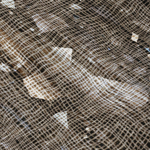 HomeRoots 5' Modern Chocolate and Beige Abstract Washable Area Rug for Indoor and Outdoor Use, Durable Style 8' Round 631169