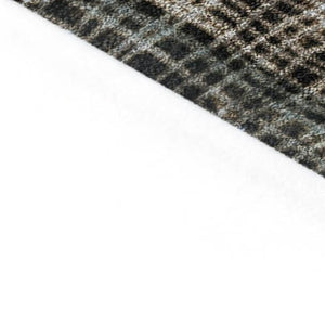 HomeRoots 5' Modern Chocolate and Beige Abstract Washable Area Rug for Indoor and Outdoor Use, Durable Style 9' X 12' 631171