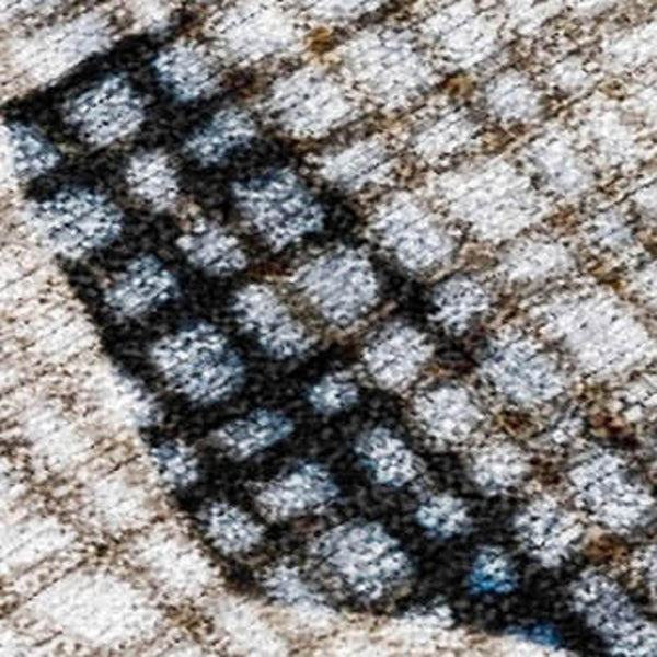 HomeRoots 5' Linen and Gold Abstract Area Rug - Modern, Washable, Stain-Resistant, Perfect for Indoor and Outdoor Spaces 5' X 8' 631180