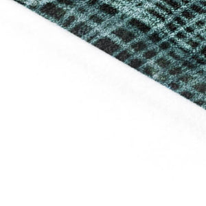 HomeRoots 5' Teal Blue and Ivory Abstract Washable Area Rug for Stylish Indoor and Outdoor Spaces 8' X 10' 631188
