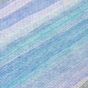 HomeRoots 5' Coastal-Inspired Striped Area Rug in Aqua, Lavender & Peach – Washable for Indoor & Outdoor Use 5' X 8' 631198