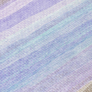 HomeRoots 5' Striped Indoor Outdoor Area Rug in Lavender, Sky Blue, and Beige – Stylish, Durable, Washable Design 9' X 12' 631219