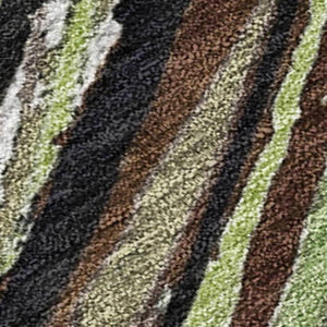 HomeRoots 5' Contemporary Artichoke Green Abstract Indoor Outdoor Area Rug - Durable, Washable, Stylish Comfort 9' X 12' 631231