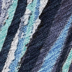 HomeRoots 5' Blue Aqua and Ivory Abstract Indoor Outdoor Area Rug – Stylish, Durable, and Washable Design for All Spaces 5' X 8' 631234