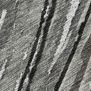HomeRoots 5' Stylish Abstract Indoor/Outdoor Area Rug in Taupe, Charcoal, and Ivory - Washable & Durable Design 8' X 10' 631260