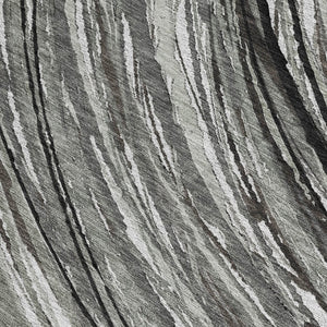 HomeRoots 5' Stylish Abstract Indoor/Outdoor Area Rug in Taupe, Charcoal, and Ivory - Washable & Durable Design 9' X 12' 631261