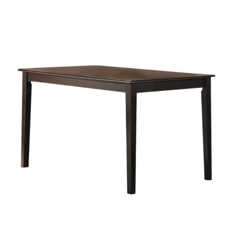 HomeRoots 48 Inch Espresso Finish Solid Wood Round Dining Table for Kitchen and Room 631263