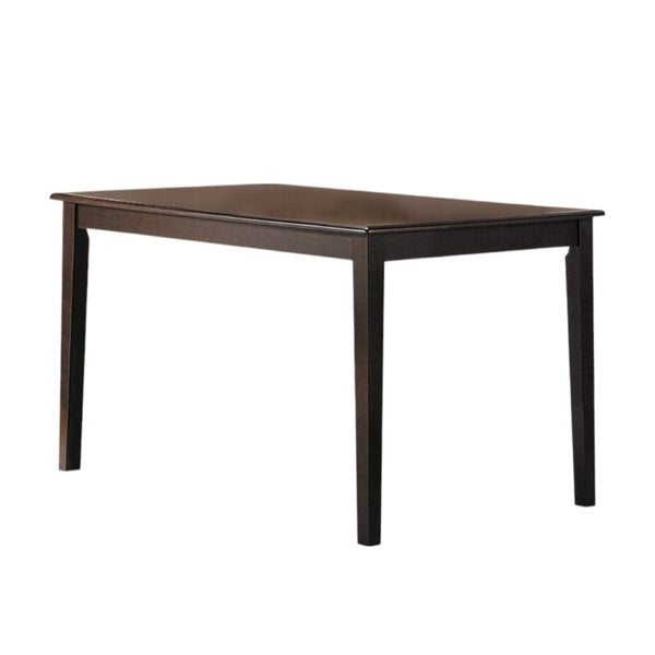 HomeRoots 48 Inch Espresso Finish Solid Wood Round Dining Table for Kitchen and Room 631263