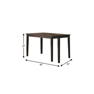 48 Inch Espresso Finish Solid Wood Round Dining Table for Kitchen and Room