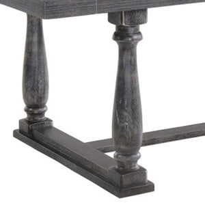 84 Inch Solid Wood Trestle Dining Table for Farmhouse and Modern Rooms