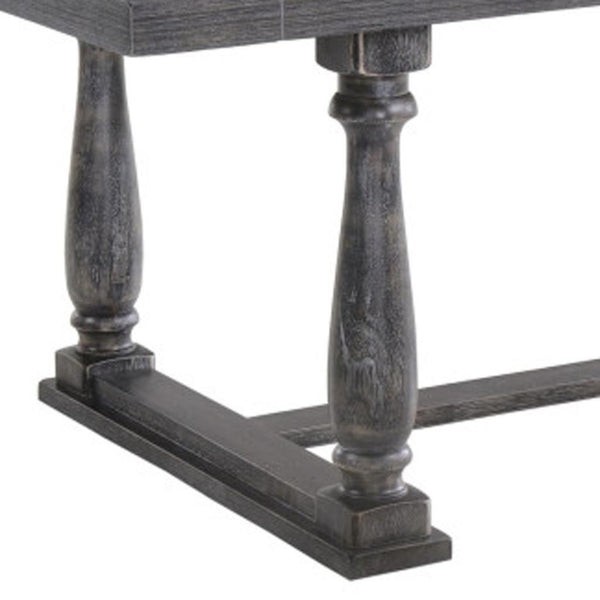 84 Inch Solid Wood Trestle Dining Table for Farmhouse and Modern Rooms