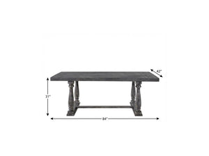 84 Inch Solid Wood Trestle Dining Table for Farmhouse and Modern Rooms