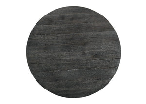 47 Inch Round Dining Table with Gray Wood Top for Modern Kitchen and Living Spaces