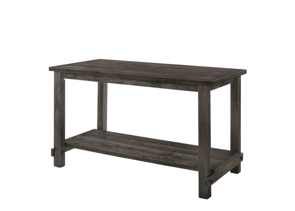 60 Inch Wood Dining Table Seats Six Solid Modern Farmhouse Style for Kitchen Gatherings