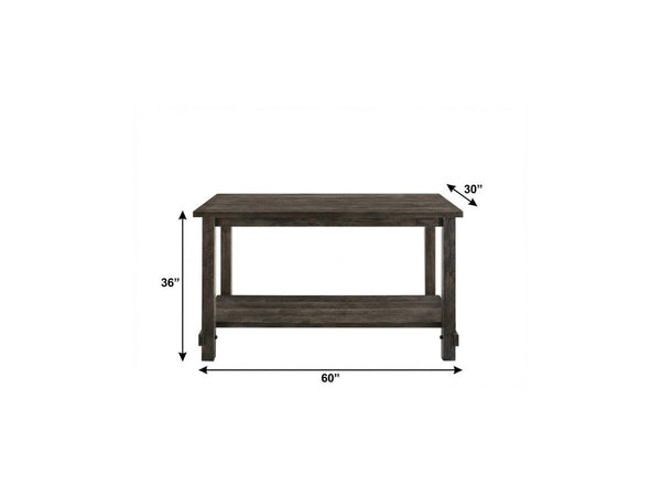 60 Inch Wood Dining Table Seats Six Solid Modern Farmhouse Style for Kitchen Gatherings
