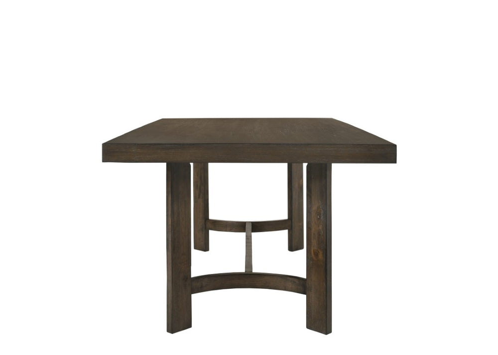 70 Inch Espresso Finished Wood Trestle Dining Table for Stylish Formal Gatherings
