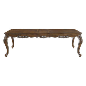 80 Inch Oak Finish Extendable Dining Table with Removable Leaf for Modern Homes