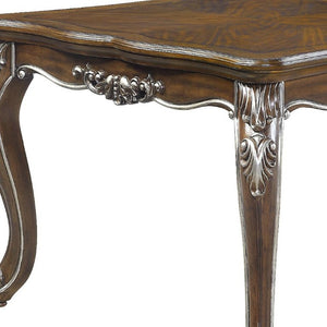 80 Inch Oak Finish Extendable Dining Table with Removable Leaf for Modern Homes