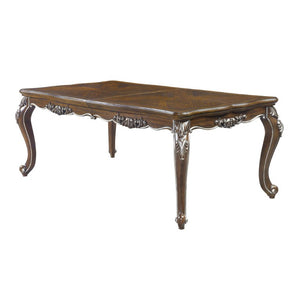 80 Inch Oak Finish Extendable Dining Table with Removable Leaf for Modern Homes